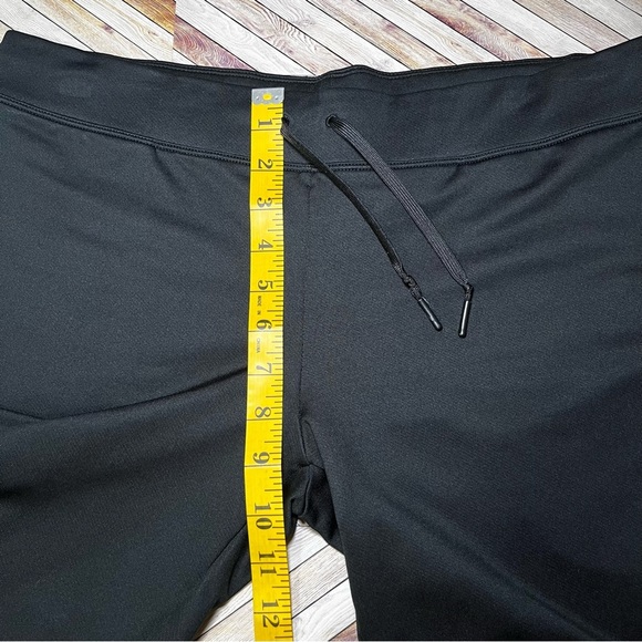 Nike Dri Fit Black Track Pants Elastic Drawstring Waistband Bootcut Hem Active - Picture 9 of 11